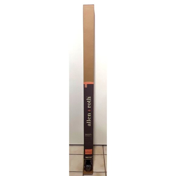 Allen + Roth Drapery Rod Oil-Rubbed Bronze 72-144"  with glass finials 0827351 - Picture 2 of 5